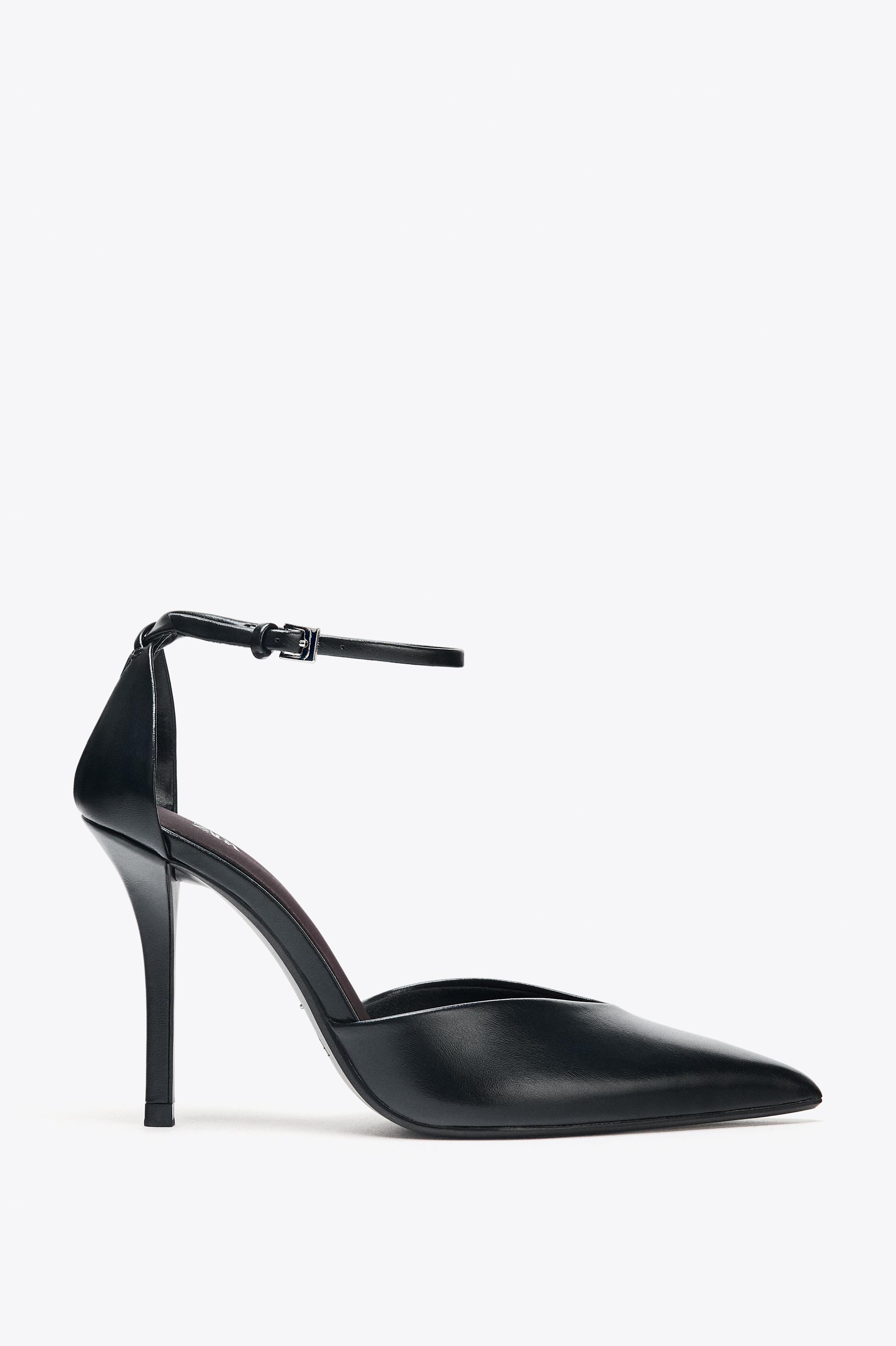ZARA ブラック バックストラップシューズ 23 ストラップ付きスリングバックシューズ - ブラック | ZARA Japan