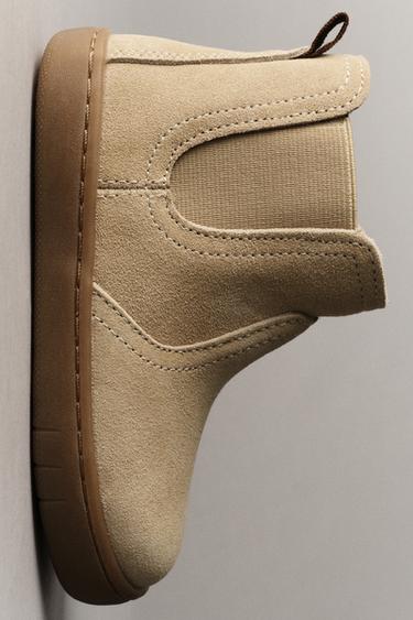 BOTA PIEL BAREFOOT - Marrón Arena de Zara