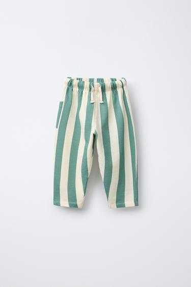 GESTREIFTE HOSE - Blaugrün von Zara