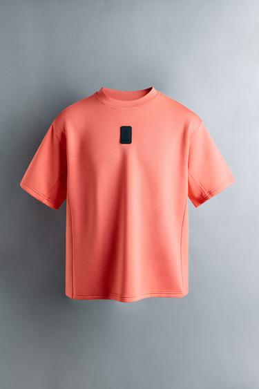 SPORTY MODAL BLEND T-SHIRT - Coral by Zara