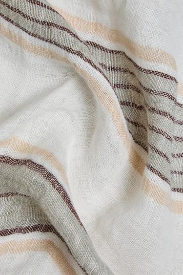 LINEN THROW - striped by Zara