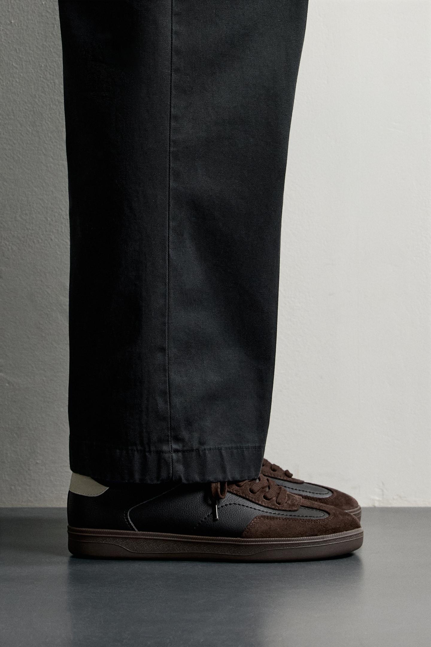 Мужские кроссовки Zara Combination Retro, цвет: Чёрный — фото 2