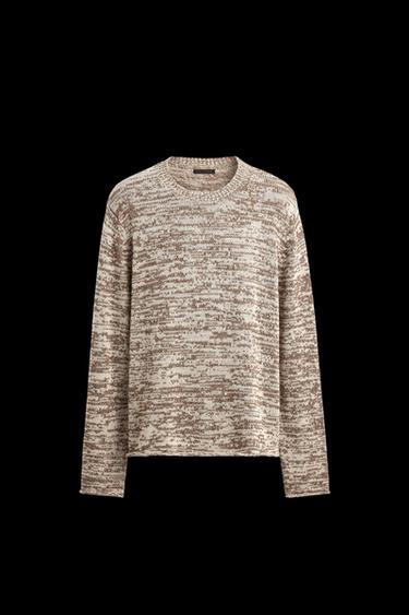 PULLOVER MIT NÄHGARN-STRUKTUR - Braun von Zara
