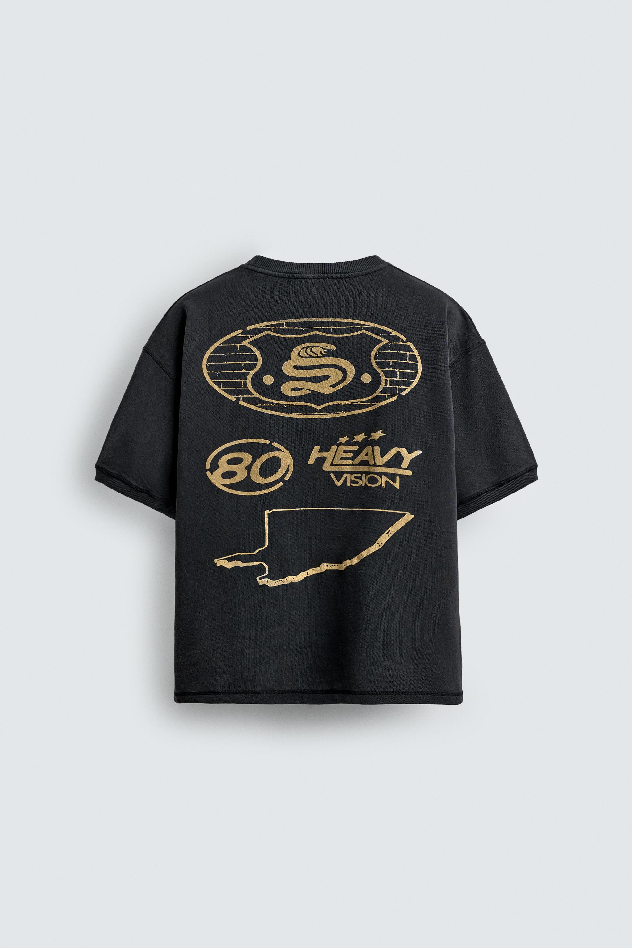 WASHED PRINTED GRAPHIC SWEATSHIRT