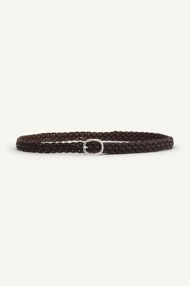 GEFLOCHTENER LEDERGÜRTEL – LIMITED EDITION - Dunkelbraun von Zara
