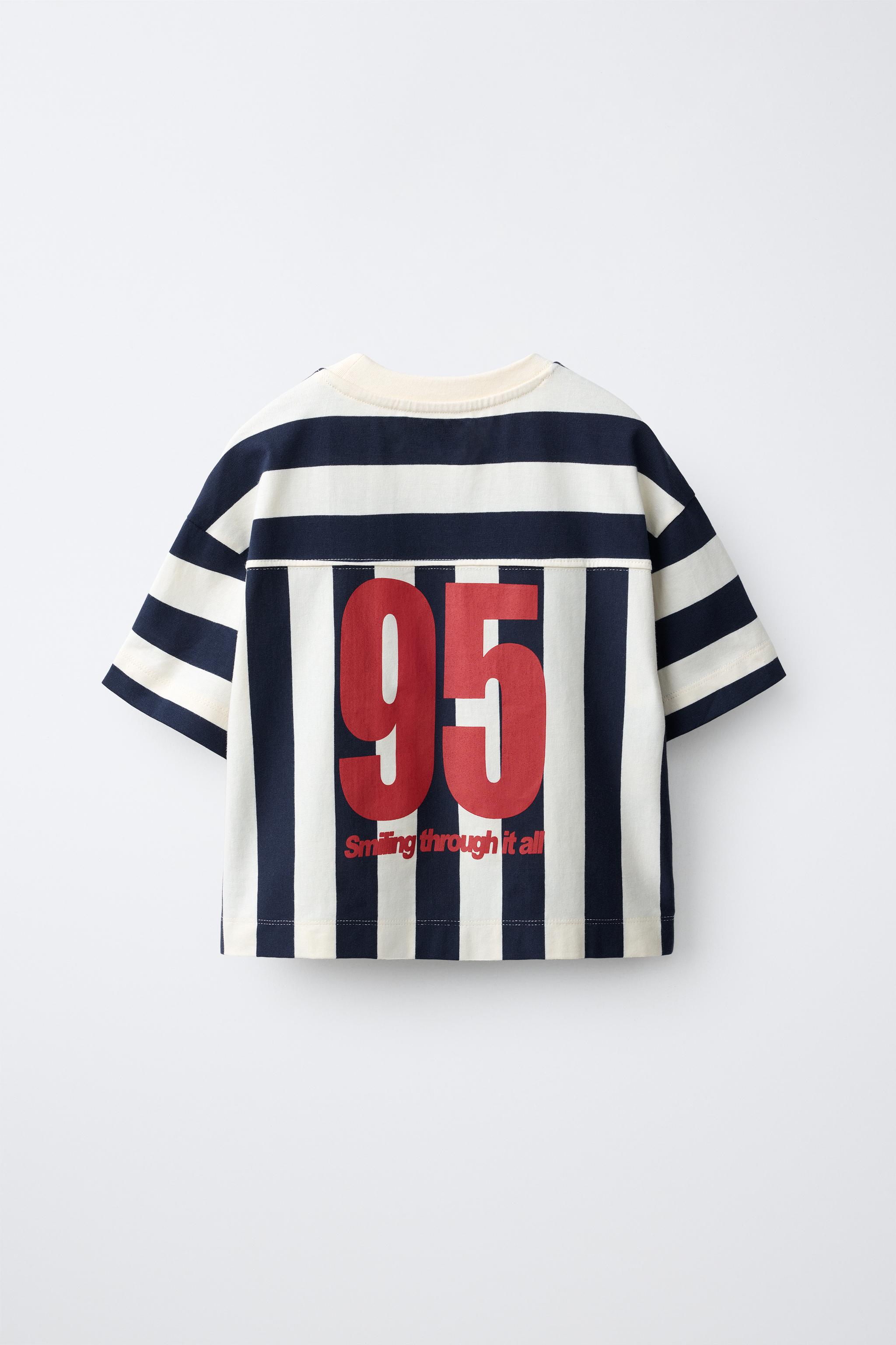  ストライプ Tシャツ NYプリント ストライプTシャツ - ストライプ | ZARA Japan / 日本
