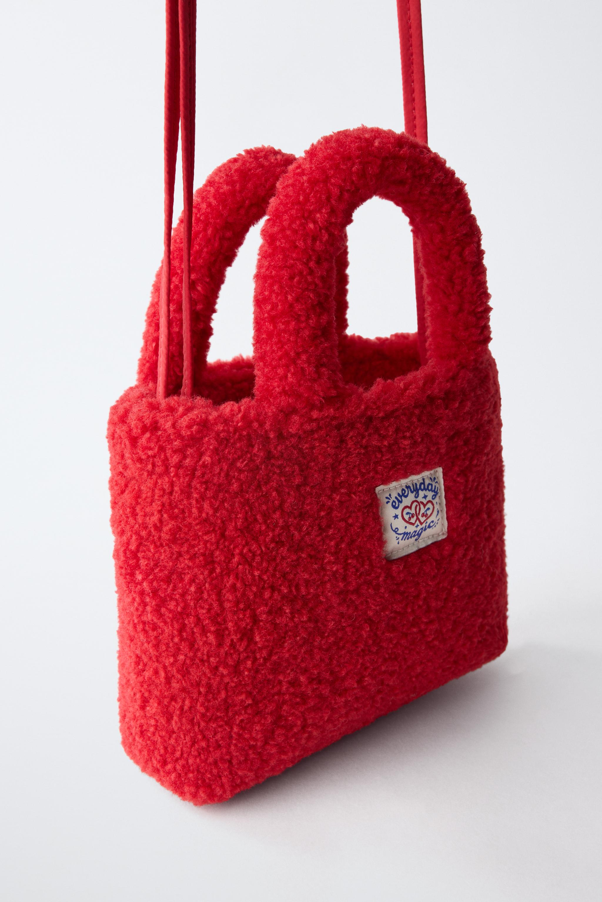 FAUX SHEARLING BAG
