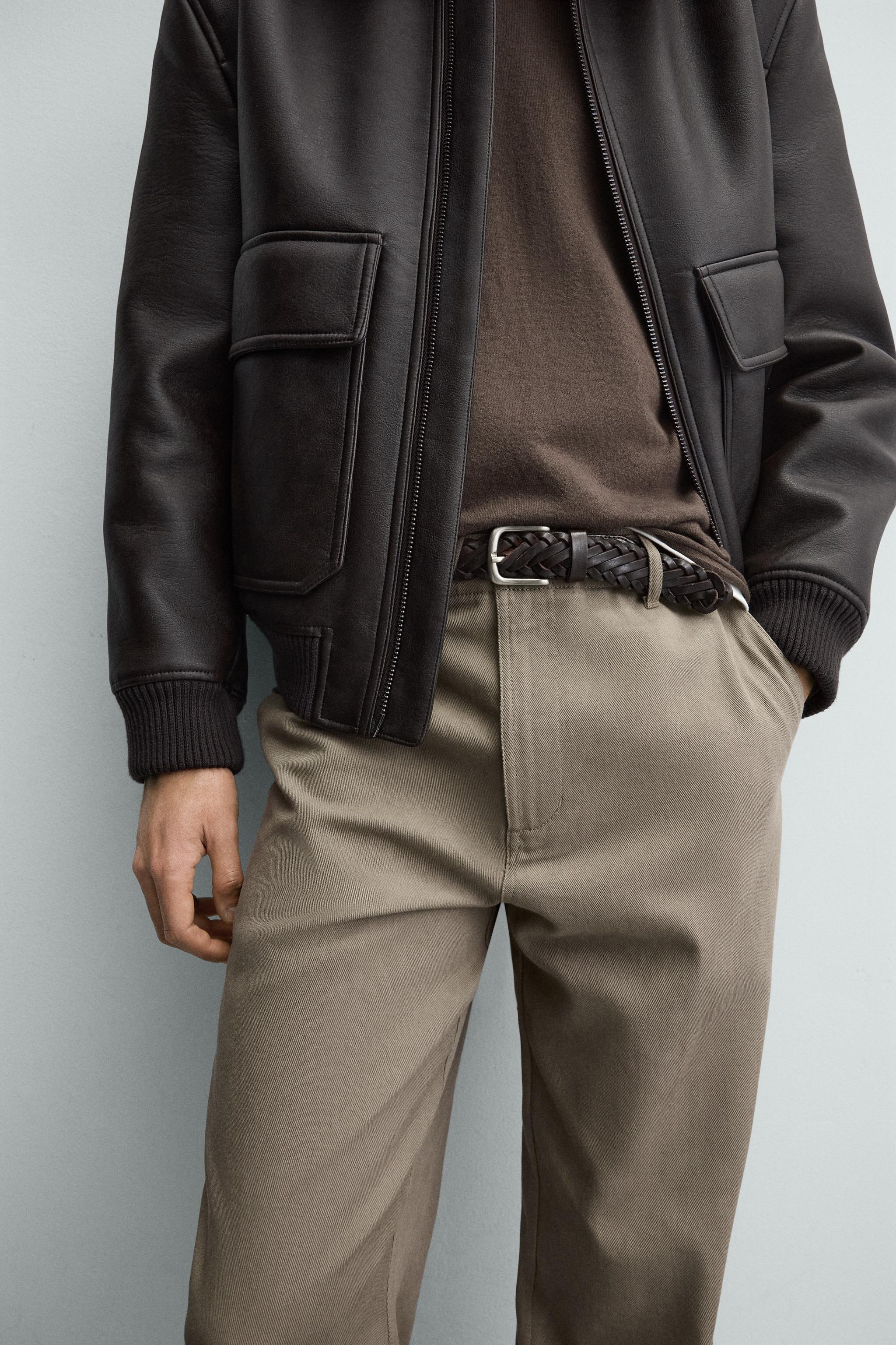 COMBINATION COLLAR FAUX LEATHER JACKET