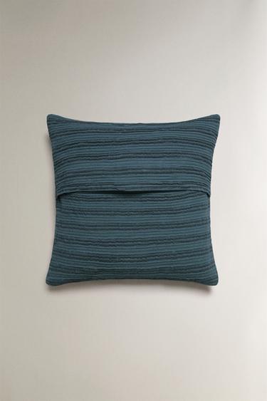 HOUSSE DE COUSSIN ENFANT RAYURES RELIEF - Bleu de Zara - Image 2