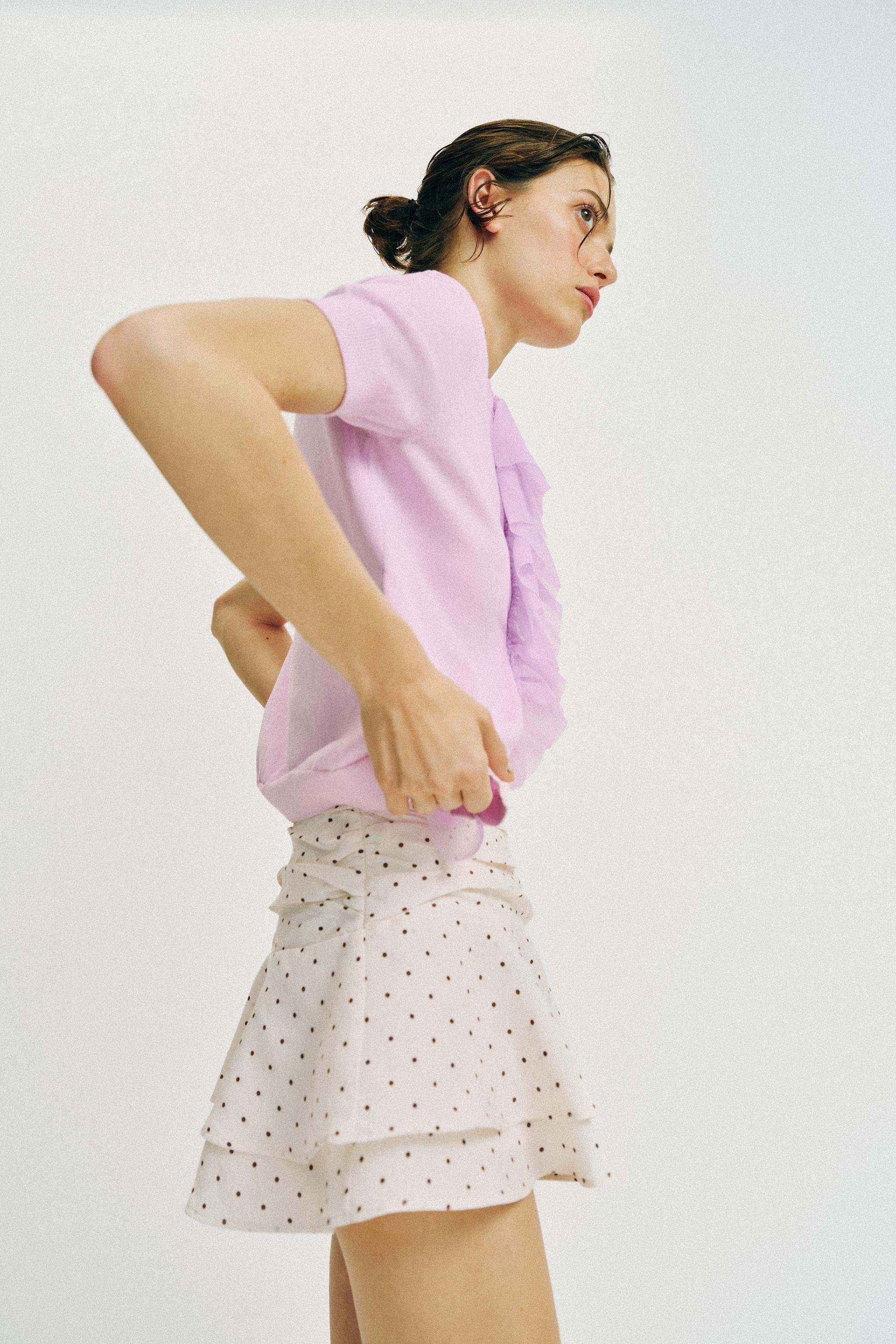 RUFFLED POLKA DOT SKORT