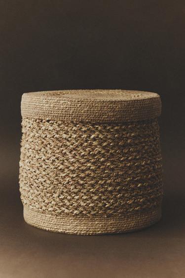 CORBEILLE ALGUES COUVERCLE - Beige clair de Zara