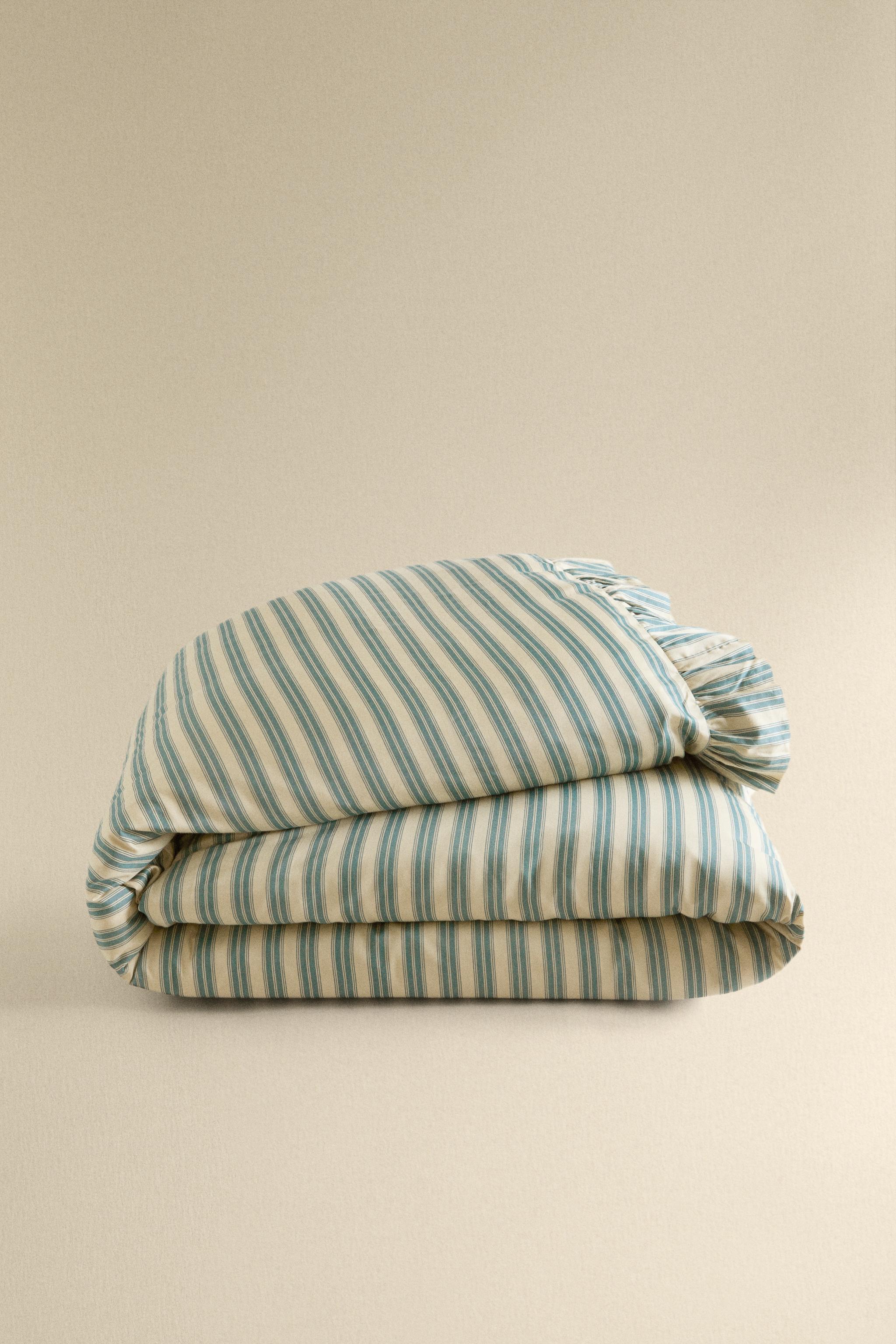 STRIPED RUFFLE DUVET COVER | KATHARINE POLE