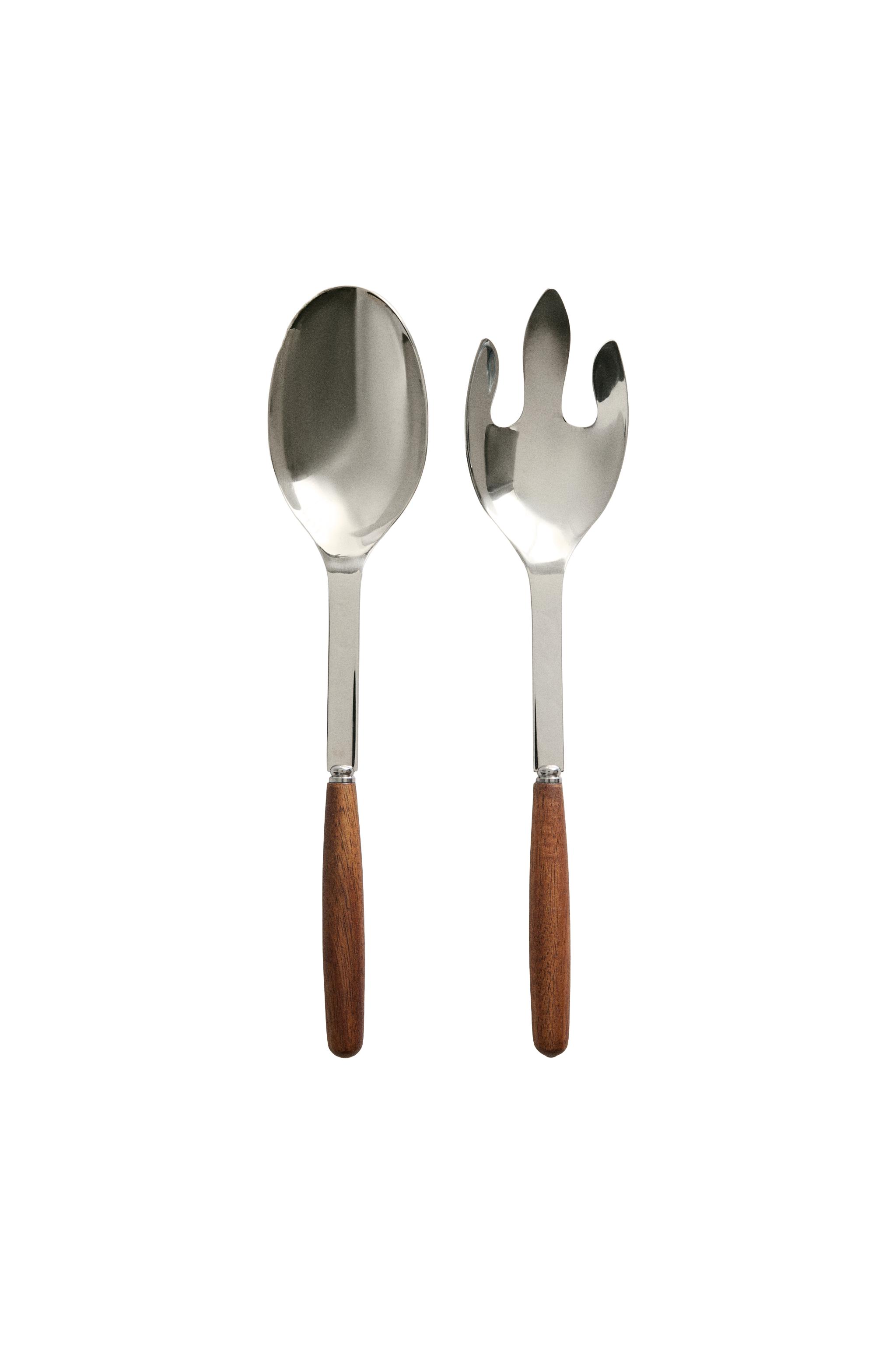 WOODEN SALAD SERVING SET (SET OF 2) - Light beige | ZARA United States