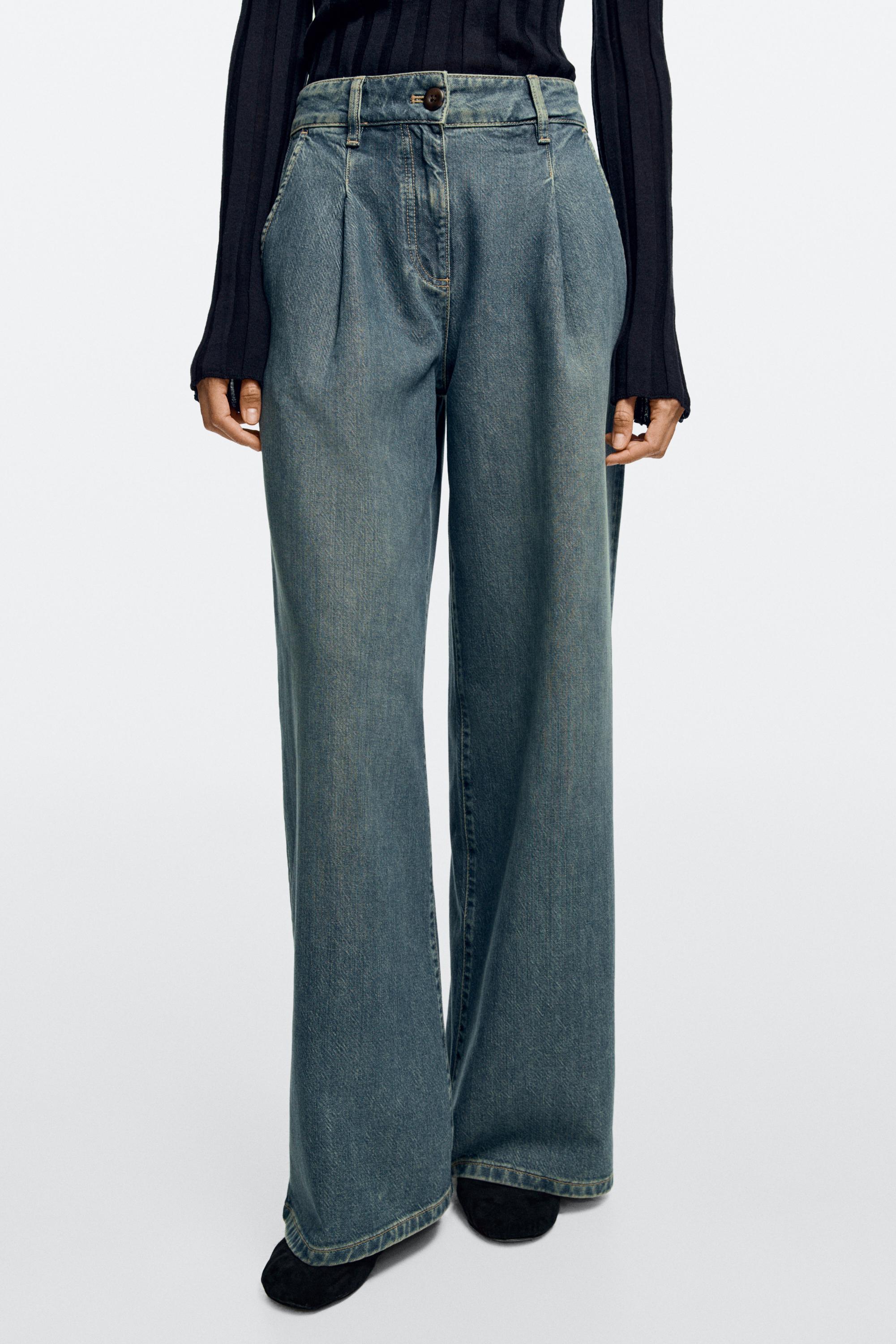 Jean wide leg taille haute