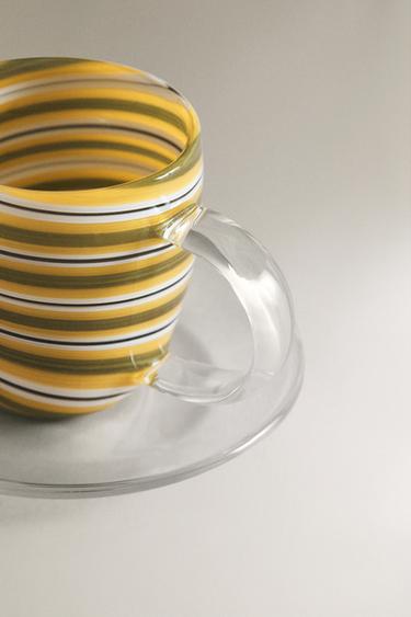 TASSE SOUCOUPE BOROSILICATE SPIRALE - Vert de Zara - Image 2