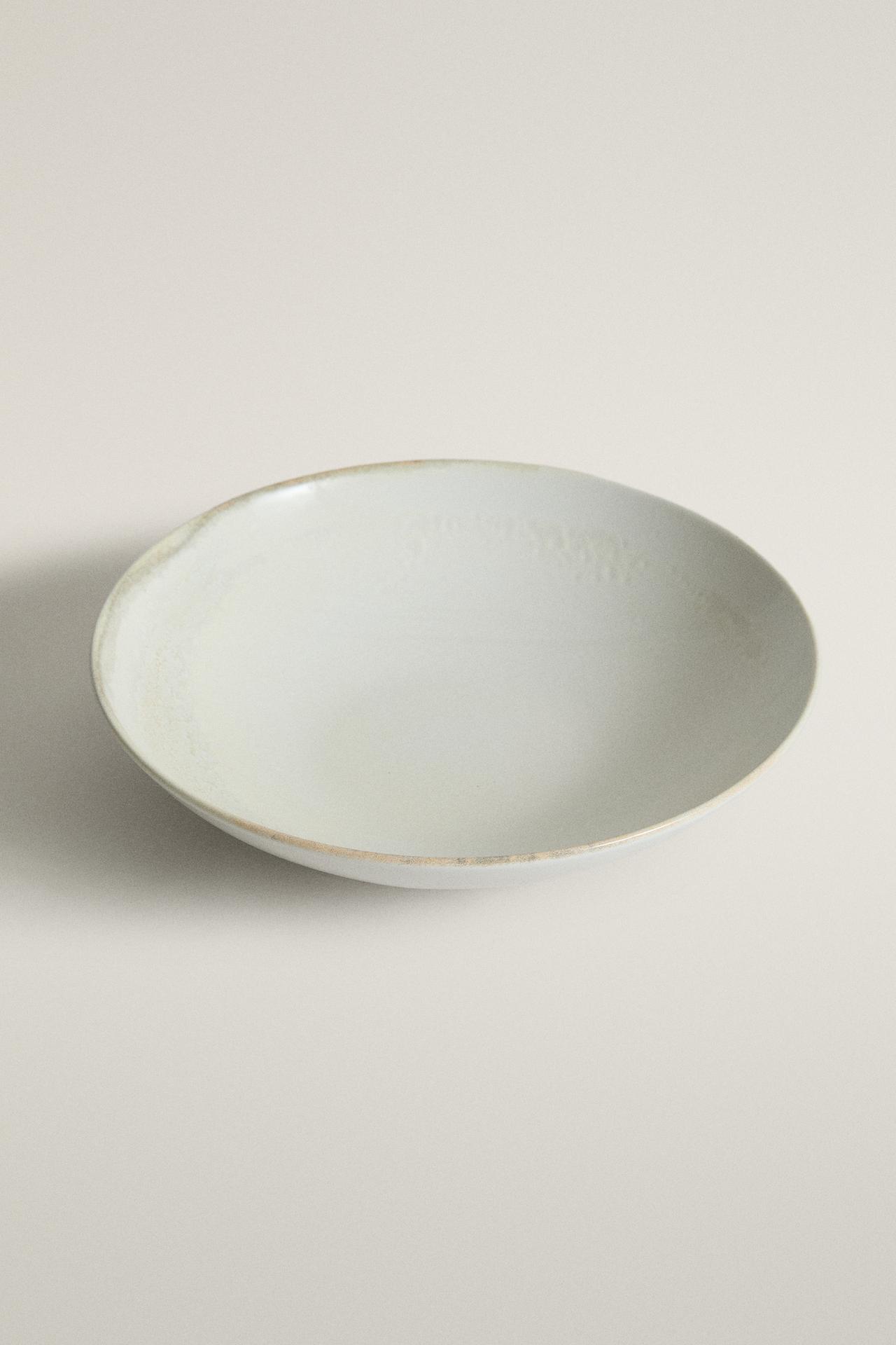 STONEWARE SOUP PLATE — Ecru