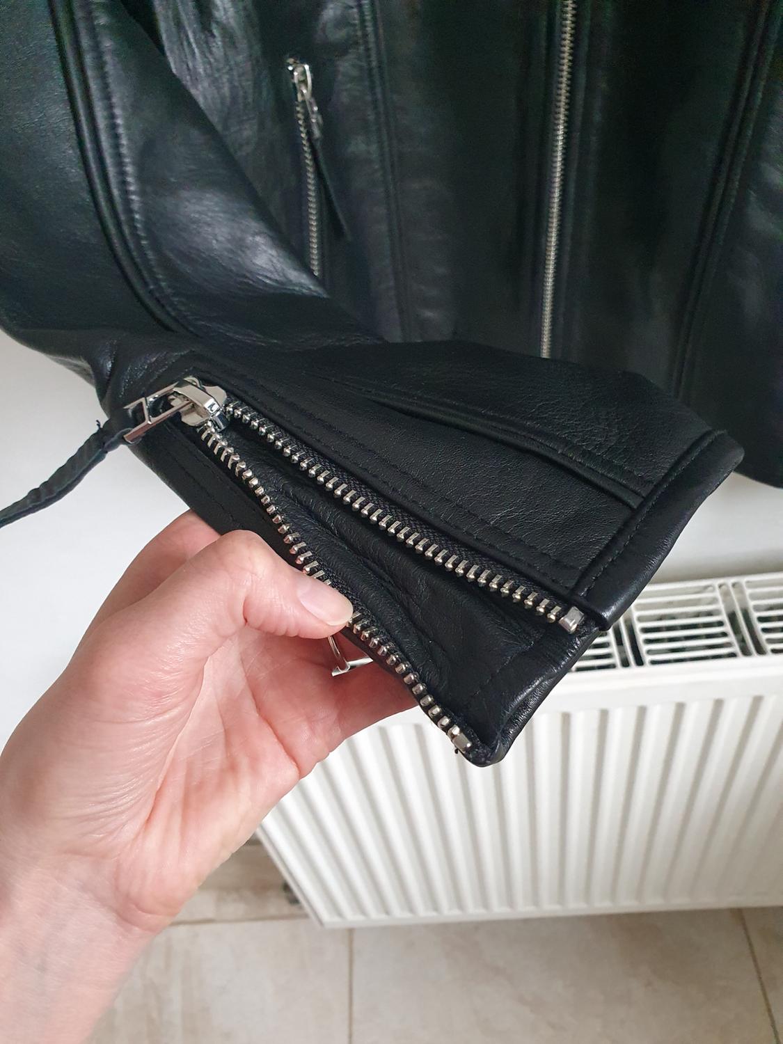 ZW COLLECTION LEATHER JACKET WITH ZIPS - Image 5