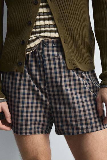 LIMITED EDITION CHECK POPLIN BOXERS - Multicoloured by Zara - Image 4