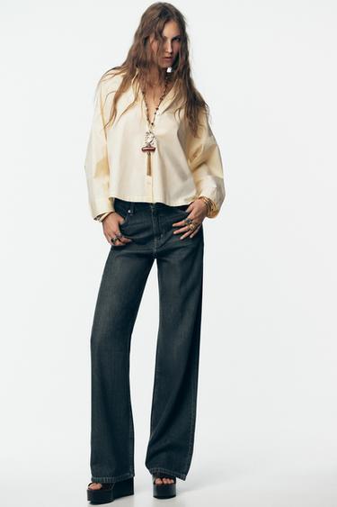 POPLIN SHIRT - Light yellow by Zara - Image 2