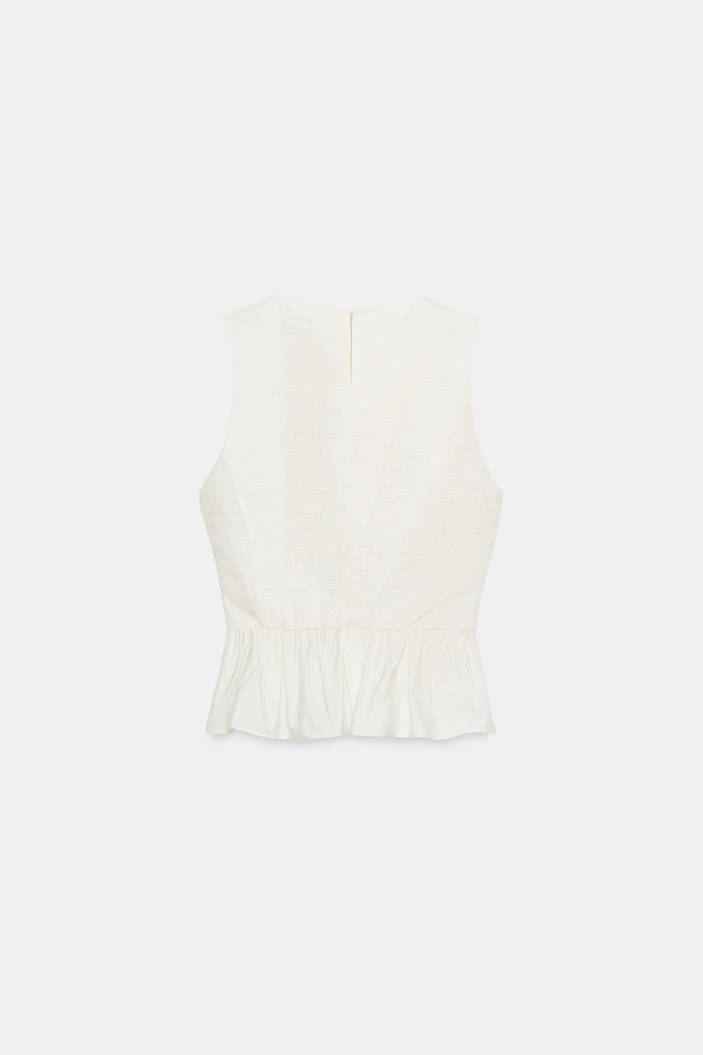 DRAPED RUFFLE TOP - image 2