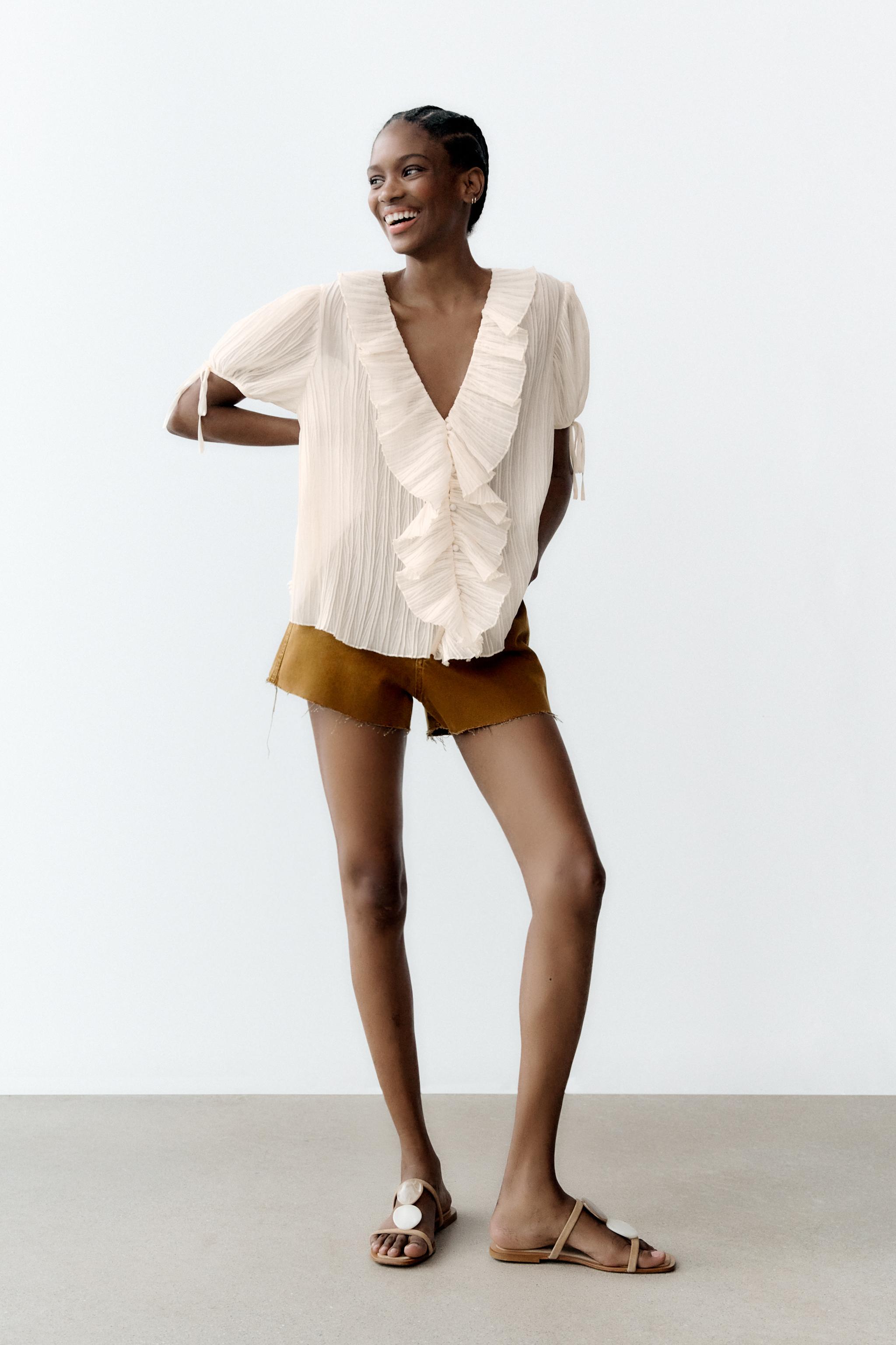 Draped Neck Essential Blouse