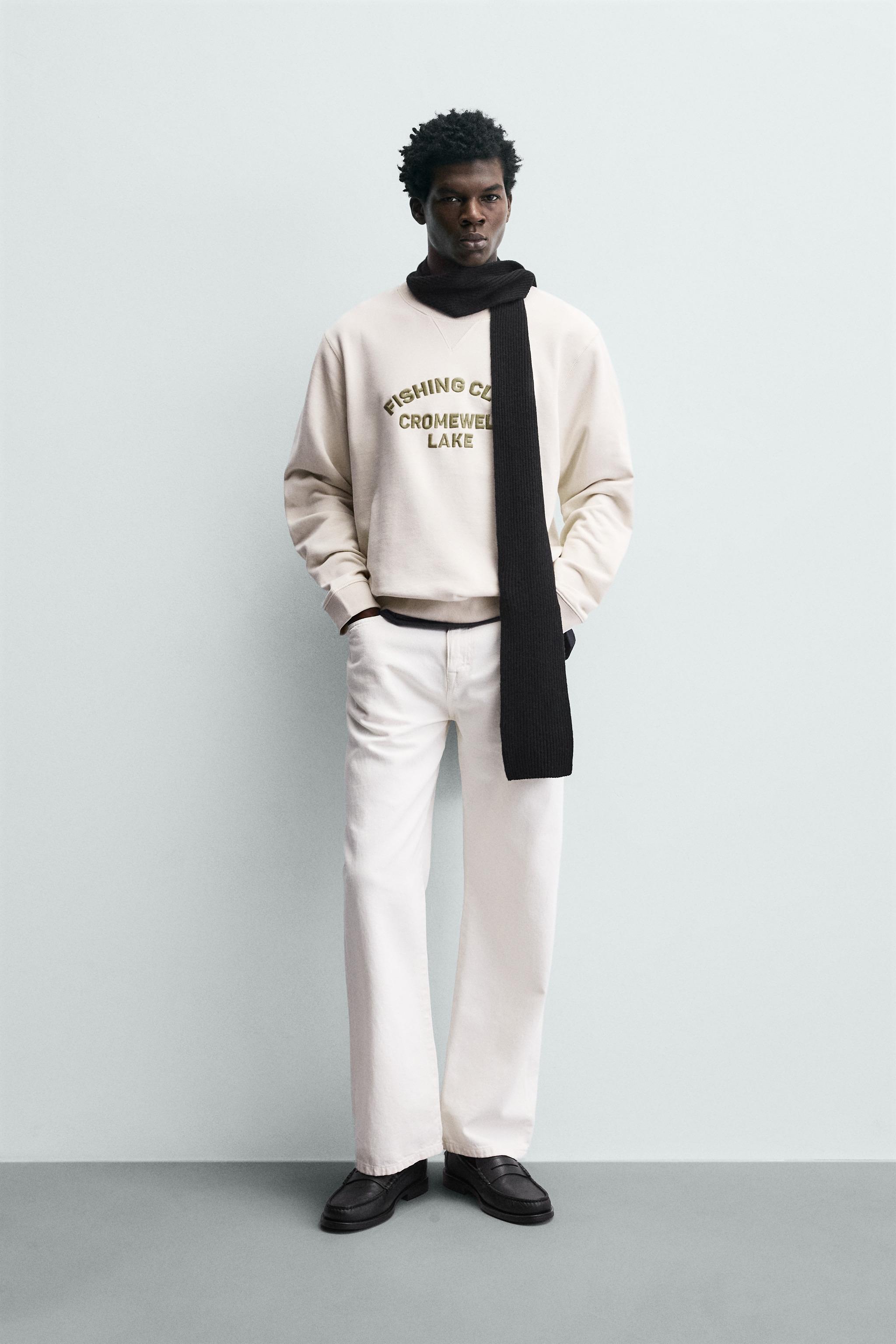 EMBROIDERED TEXT SWEATSHIRT