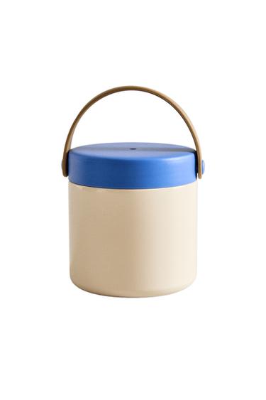 KIDS' CONTRAST SILICONE LUNCH BOX - Ecru / Blue by Zara
