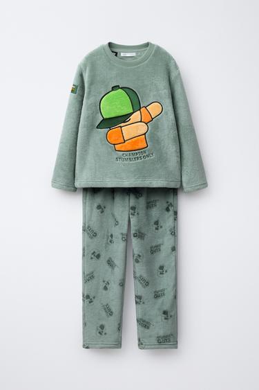 6-14 AÑOS/ PIJAMA POLAR STUMBLE GUYS ™ © SCOPELY - Verde de Zara - Imagen 0