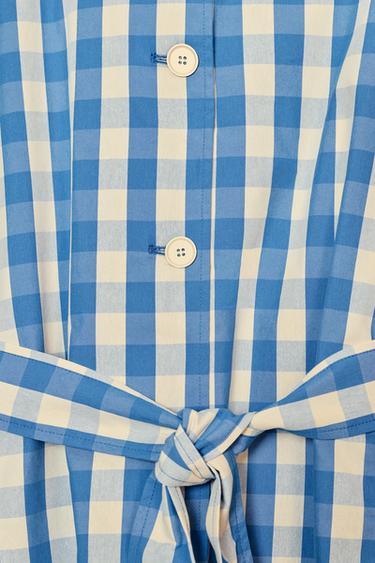 TRENCH À CARREAUX VICHY - Bleu / Blanc de Zara - Image 6