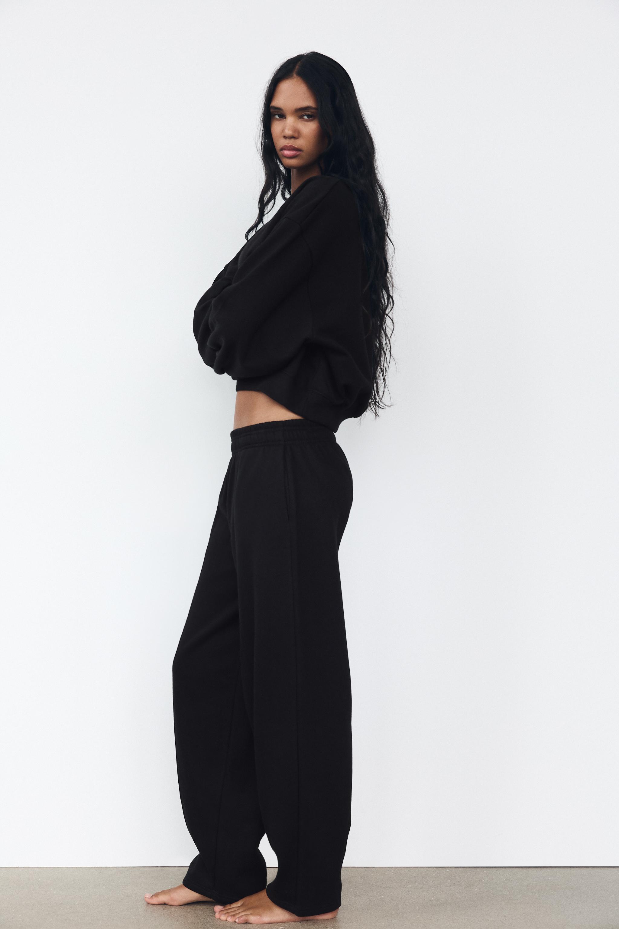 Zara felpa nera hotsell