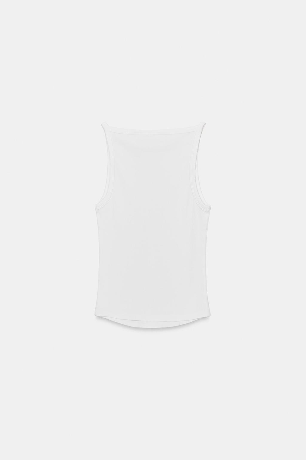 WASHED EFFECT RIB HALTER TOP - image 2