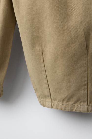SOFT TOUCH BAGGY TROUSERS WITH PLEATS - Light camel by Zara - Image 3