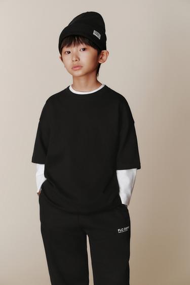 RIBBED KNIT BEANIE WITH LABEL - Black by Zara