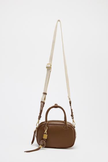 MINI TOPSTITCHED BAG - Dark tan by Zara - Image 2