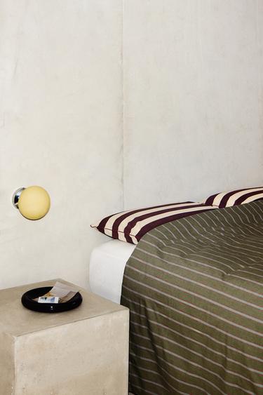 STRIPED PERCALE DUVET COVER (300 THREAD COUNT) - Green by Zara