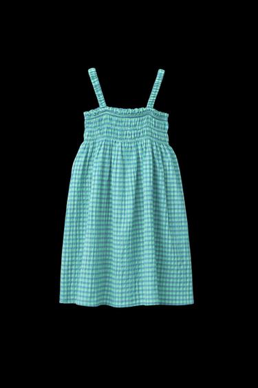 GINGHAM DRESS - Turquoise by Zara - Image 0