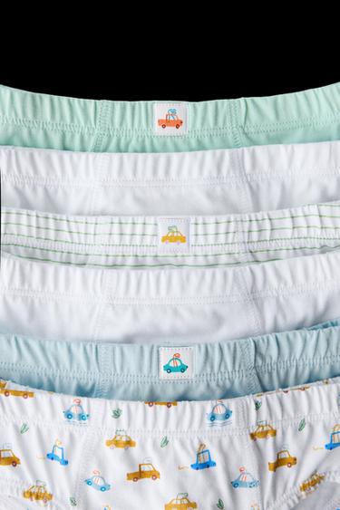 Zara 2-6 YEARS/ SIX-PACK OF DINO & CAR BRIEFS - Multicolored