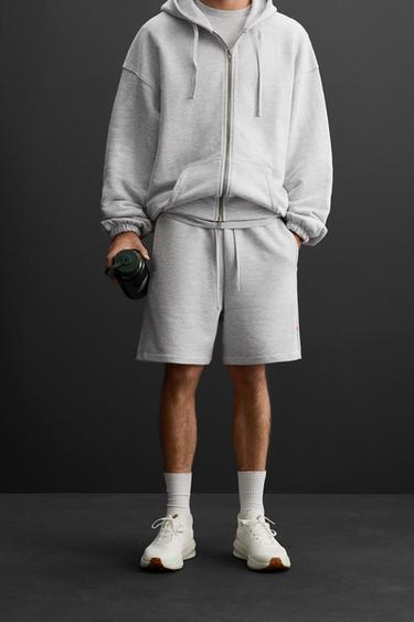 SHORT JOGGER - Gris chiné de Zara