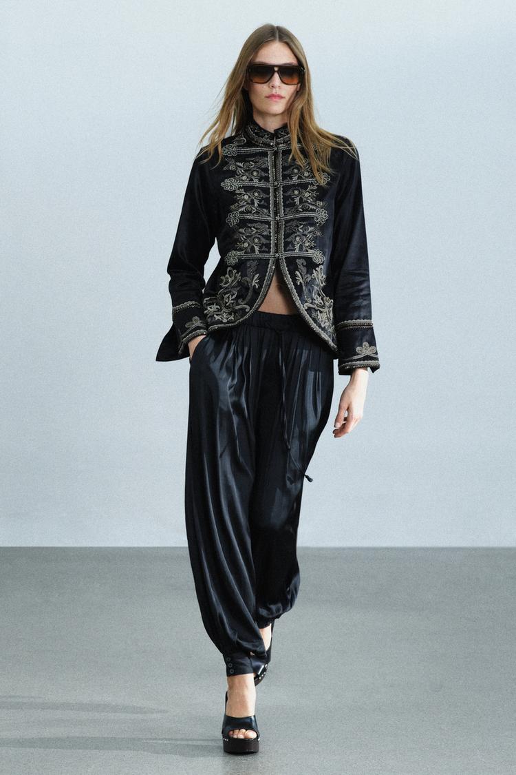 Chaqueta bordada con botones de nudo ZW COLLECTION