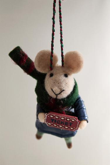 DÉCORATION SAPIN LAINE SOURICETTE TICKET NOËL - Multicolore de Zara - Image 2