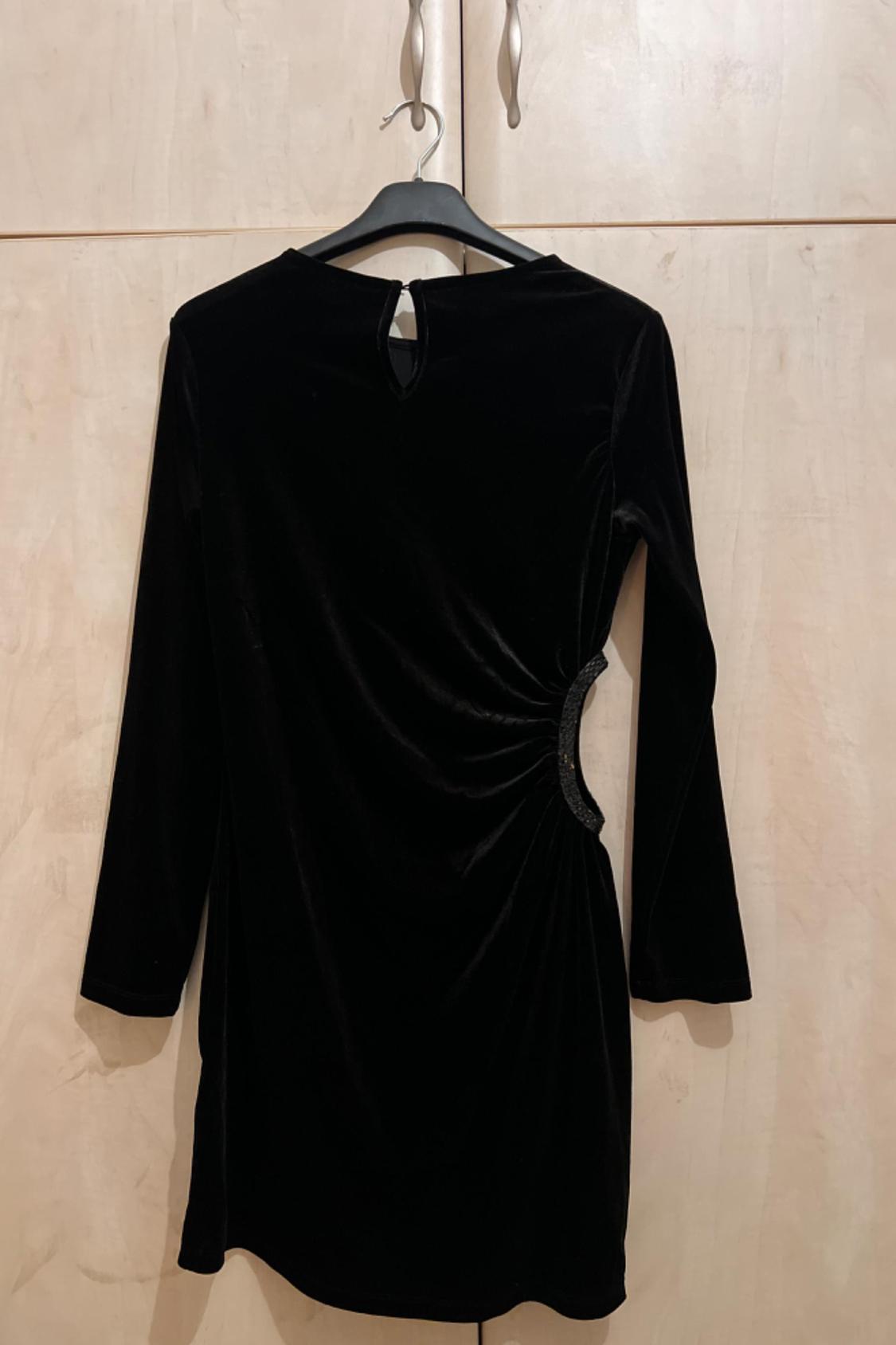 VELVET MINI DRESS WITH SIDE CUT-OUT DETAIL - Image 6