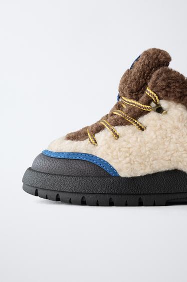 BOTTES EFFET MOUTON - Marron sable de Zara - Image 3