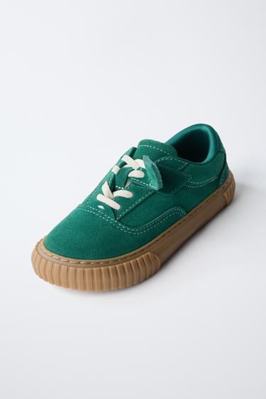 BASKET BAREFOOT EN CUIR - Vert de Zara - Image 5