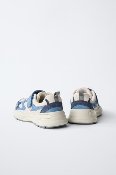 LEATHER SNEAKERS - Blue by Zara - Image 5