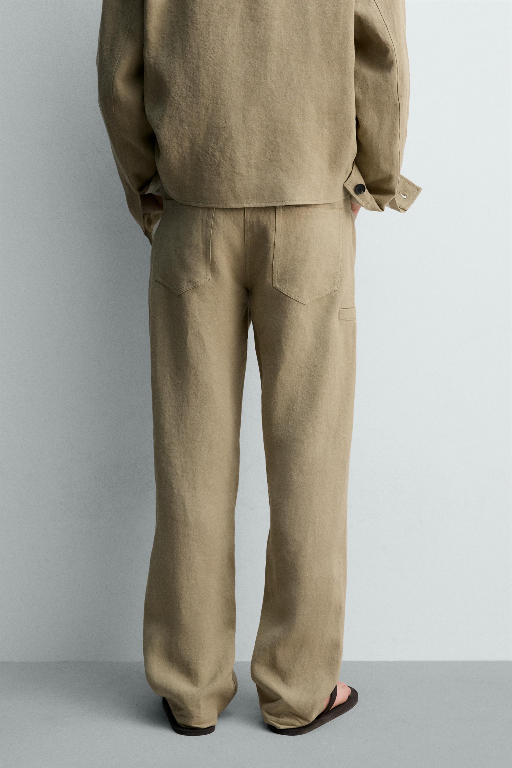 100% LINEN BALLOON FIT PANTS