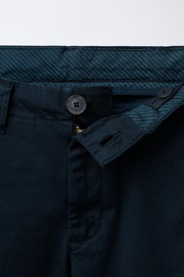 PANTALON CHINO BASIQUE - Bleu marine de Zara - Image 2