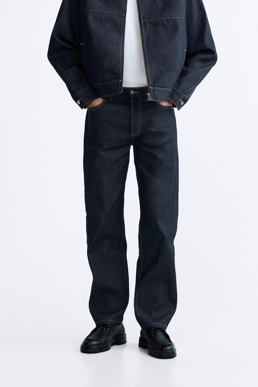 STRAIGHT FIT JEANS - Blue