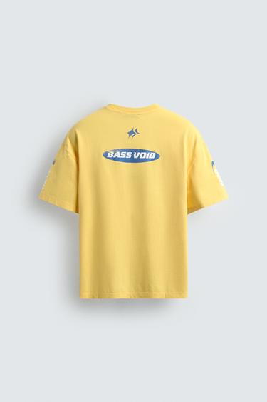 T-SHIRT WITH SLOGAN PRINT - Yellow by Zara - Image 7