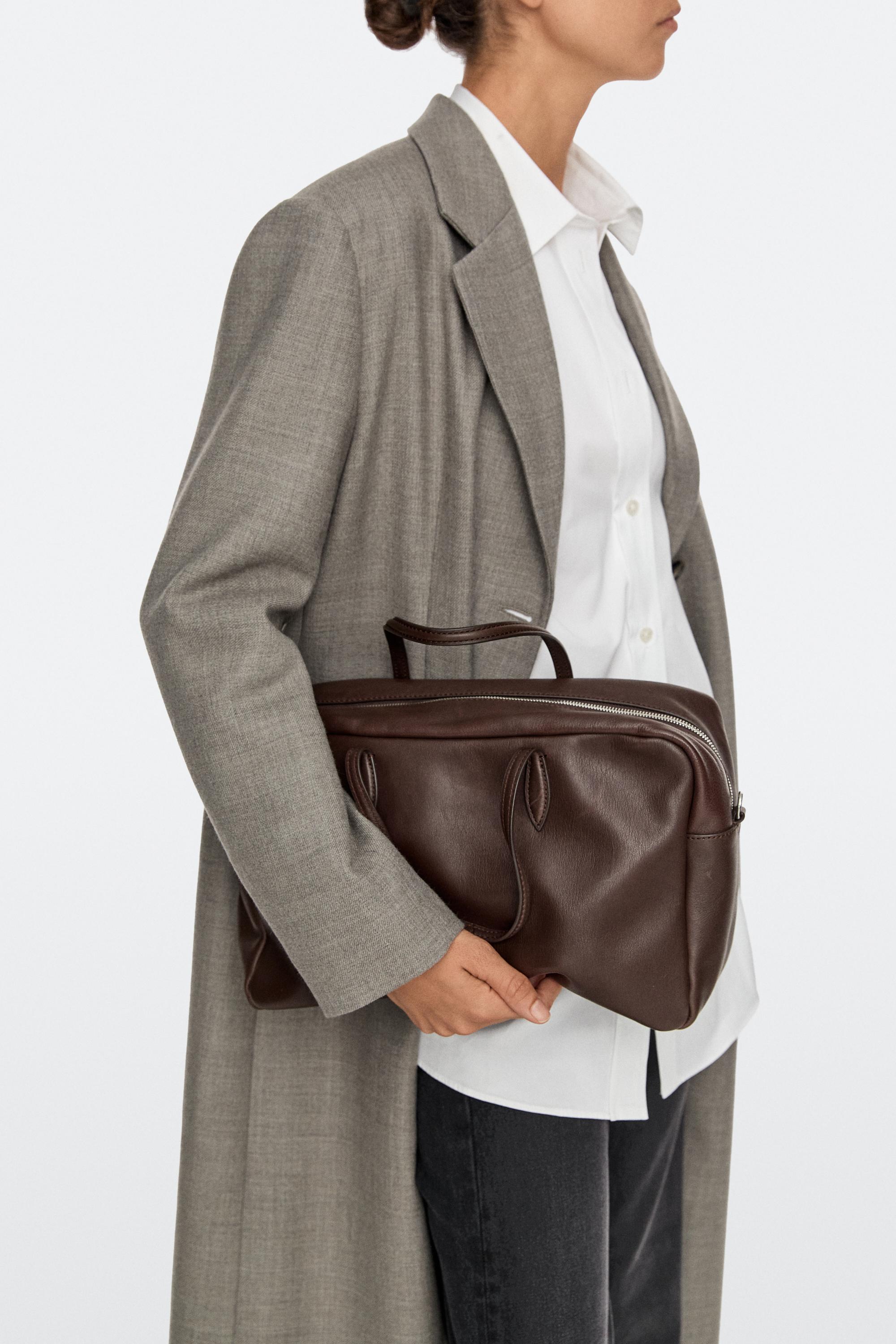 Medium duffle bag in nappa leather