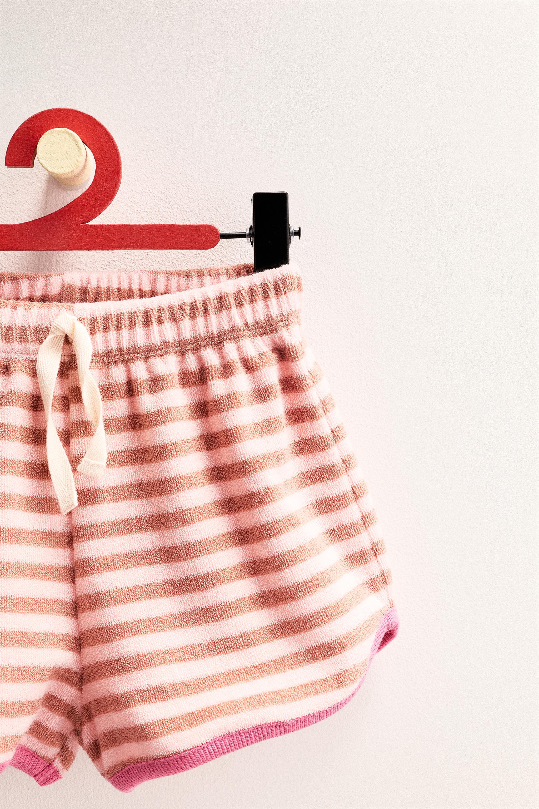 ZARA TIMELESS - STRIPED TERRYCLOTH SHORTS
